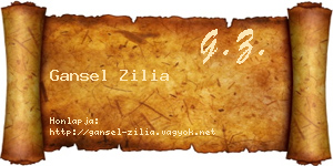 Gansel Zilia névjegykártya